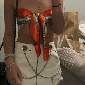 Cutest tie top!! One size ( it’s adjustable )